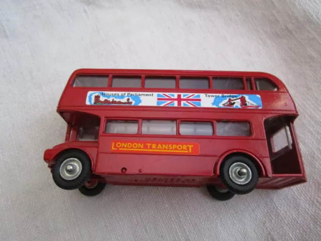 BUDGIE toy London Red Double decker metal Bus Souvenir.1982 MY24-9  box