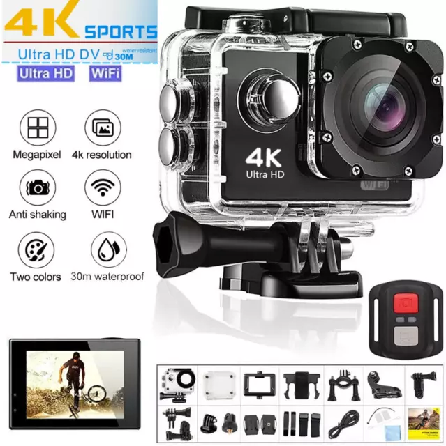 4K Action Camera Sport Video Underwater Waterproof Camera Wifi Remote For Go Pro