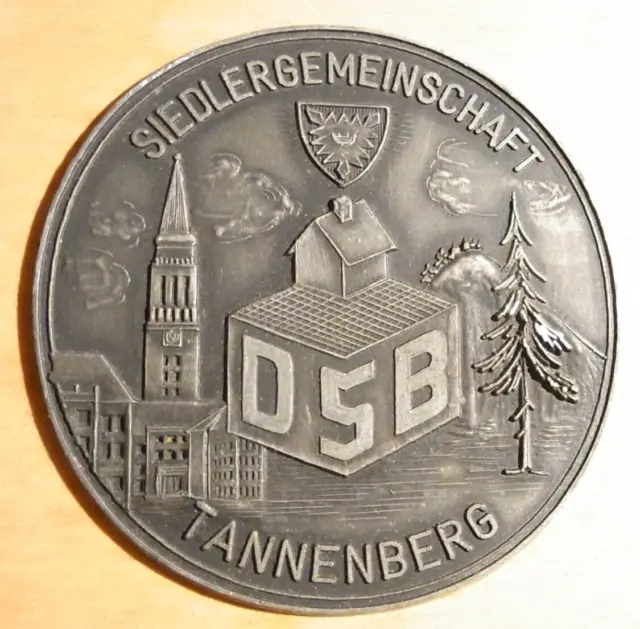 Medaille Plakette Tannenberg Siedlergemeinschaft DSB Siedler