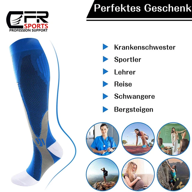 Sport Kompressionsstrümpfe Stützstrümpfe Reisestrümpfe Trombosestruempfe Bein DE
