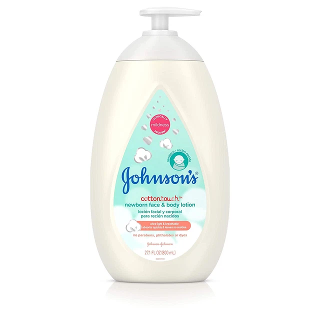 Johnson'S Cottontouch Newborn Baby Face and Body Lotion, Hypoallergenic and Para