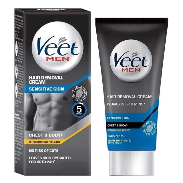 Crème dépilatoire Veet MEN PEAU SENSIBLE - 50 grammes pour la poitrine, le...