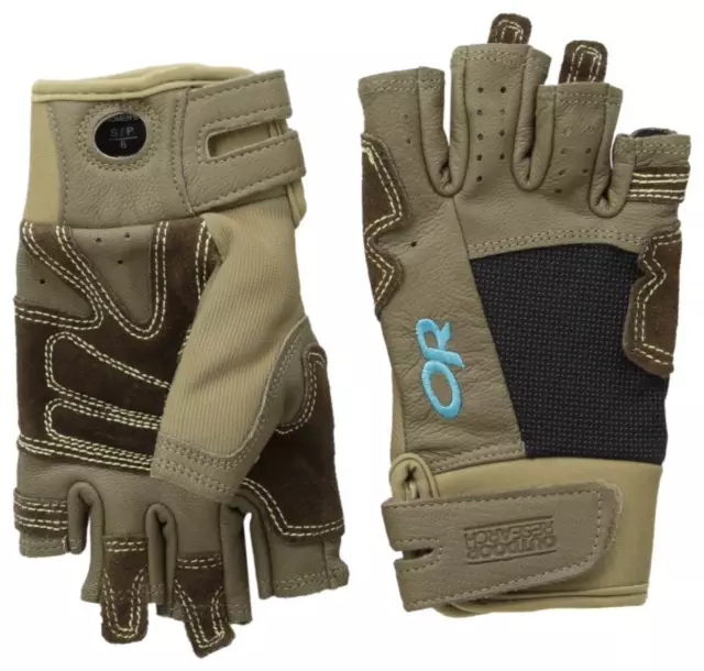 Outdoor Research Women Seamseeker Medium Gloves Cafe/Earth/Rio for Climbing