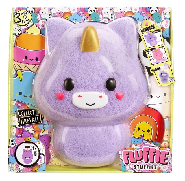 Fluffie Stuffiez Large Collectible Plush - UNICORN - Suprise Reveal Unboxing wit