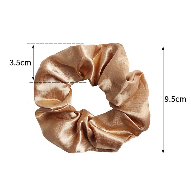 ✿ Gomma per capelli seta raso elastico capelli anello fasce corda cravatta da donna grande 3