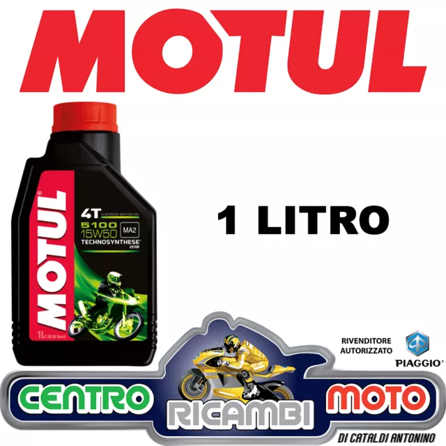 Olio Motore Moto Motul 5100 15W50 15W 50 15W-50 4T MA2 1 litro lt Semisintetico
