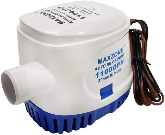 MAXZONE Automatic Submersible Boat Bilge Water Pump 12v 1100gph Auto with Float