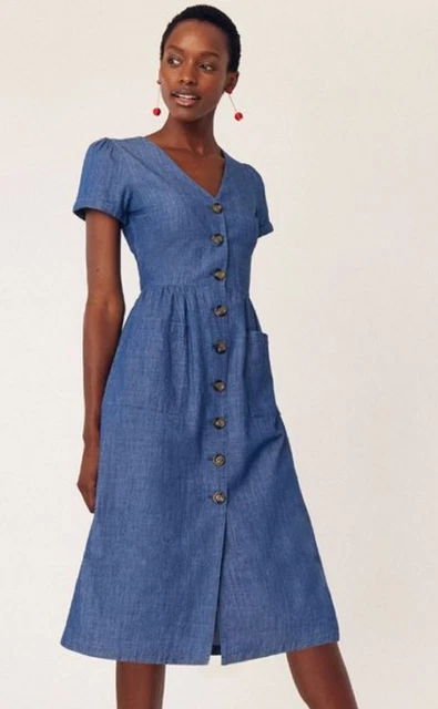 Oasis denim sale midi dress