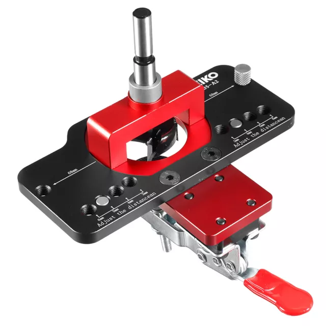 35MM Hinge Boring Hole Drill Guide Jig with Clamp Cabinet Door Woodworking Tool