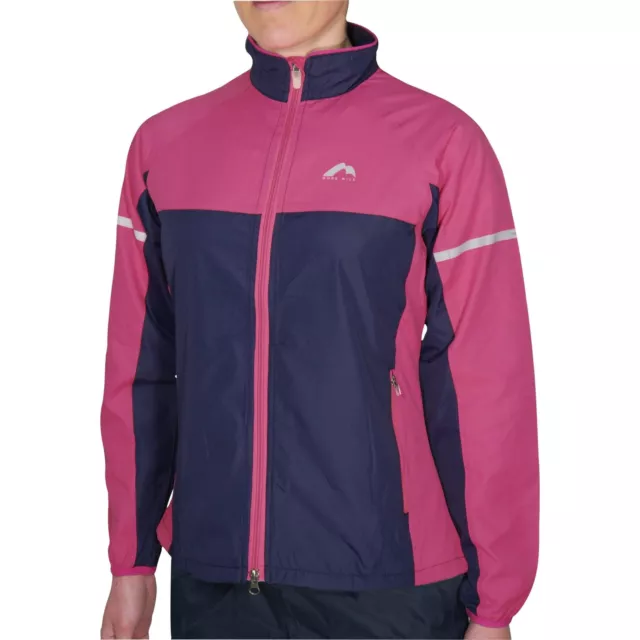 More Mile Wind Water Resistant Select Woven Womens Running Jacket Navy