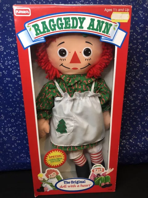 The Original Raggedy Ann Doll 1988 Playskool Special Christmas Edition-New