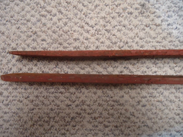 Two Antique Wrought Iron Hand Forged Barn Door Strap Hinges 28 1/2" 4
