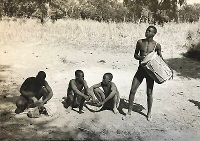 Camerún Rhumsiki África Hombres Descansando Kapsiki Circa 1950 Gelatina