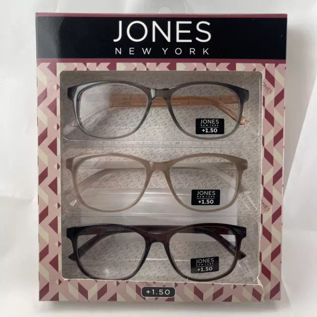 JONES NEW YORK Signature +1.50 3 Pair Reading Glasses Readers for Women ...