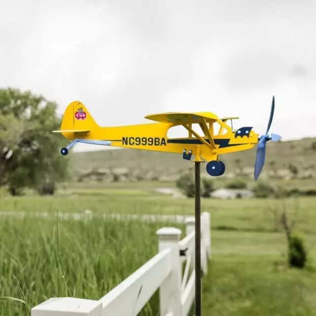 Wetterfahne Windrichtung Kompass Piper J3 Cub Flugzeug Wetterfahne Windfahnen x1