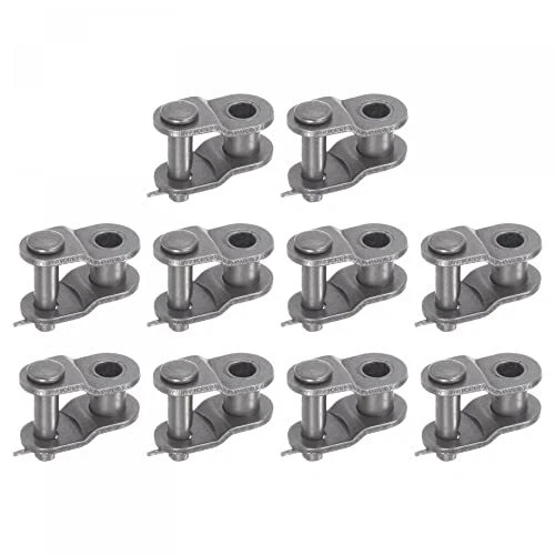 10Pcs Chain Offset Half Link Roller, 3/8" Pitch Carbon Steel, Standard Chain