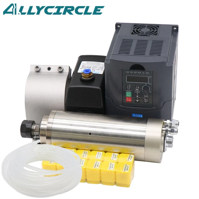 2.2KW Water Cooled Spindle Kit VFD Inverter+ER20 Collets+Water Pump+Water Pipes