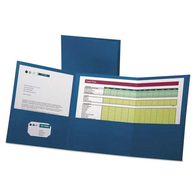 Oxford Tri-Fold Pocket Folder ,COVER,REPRT,3PCKT,TRFD,BE