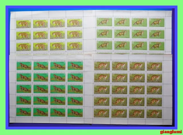 North Vietnam Wild animals Set 4 Sheet 20 ( Condition : bad ) MNH NGAI