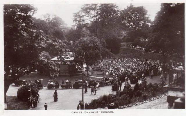 Castle Gardens Dunoon RP old pc used 1914 Caledonia Series