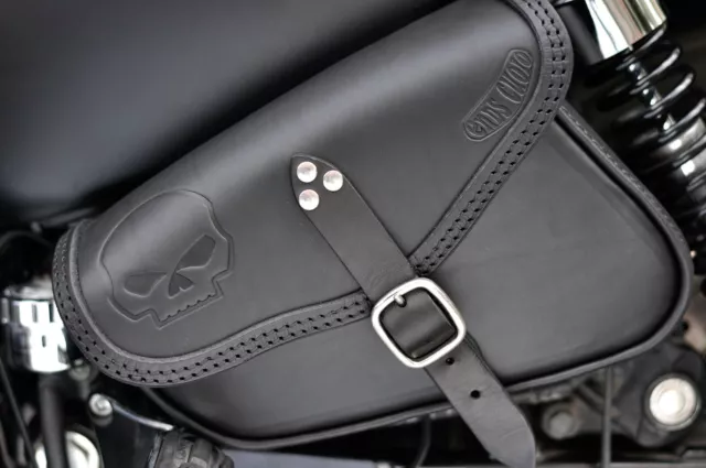 Leder satteltasche links und rechts für Harley Davidson Sportster MADE IN ITALY