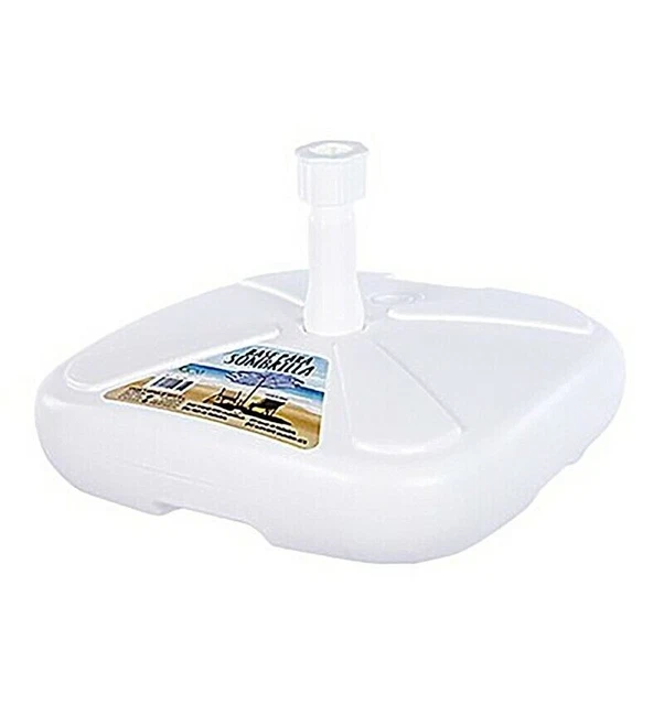 Base para sombrilla plástica rellenable blanca 45x45x25Cm Base para sombrilla plástica rellenable blanca 45x45x25Cm