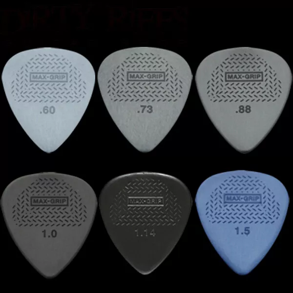 12 x Dunlop Max Grip Standard Guitar Picks / Plectrums Your Choice Of Size/Type