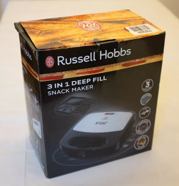 Russell Hobbs 3-in1 Toastie/Panini & Waffle Maker, 3 Sets of Removable Plates