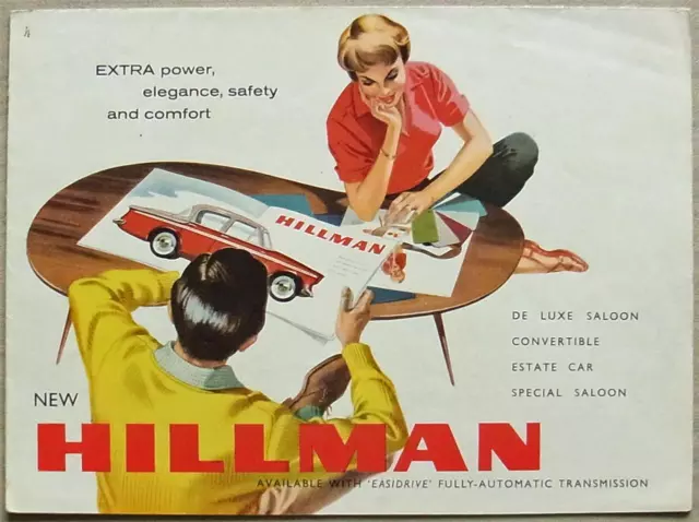 HILLMAN MINX Saloon CONVERTIBLE Estate Car Sales Brochure 1960 #648/H