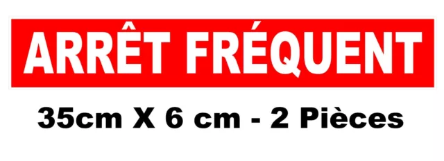 Autocollant sticker voiture camion camionnette arret frequent livraison panneau