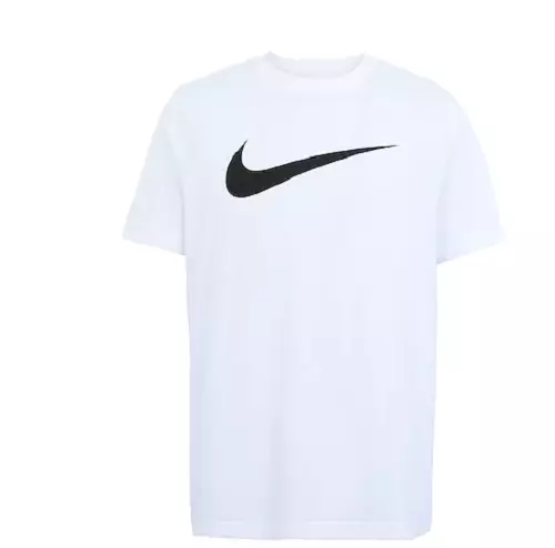 NIKE Mens White Icon Swoosh Short Sleeve T-Shirt Medium BNWT