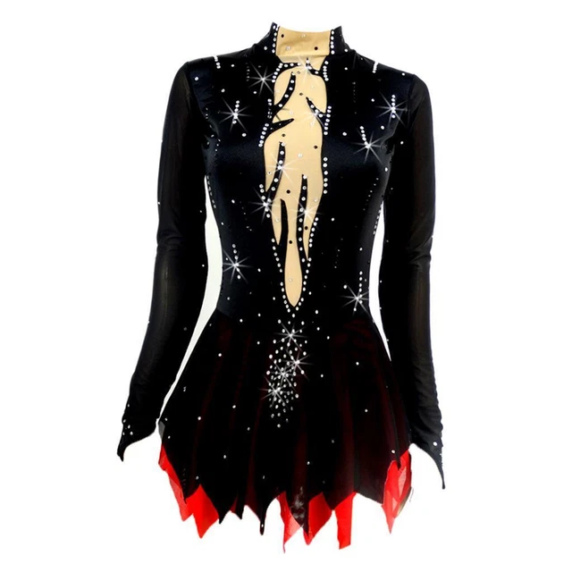 Robe De Patinage Artistique Enfant Fille Adolescents Jupe De Patinage Artistique