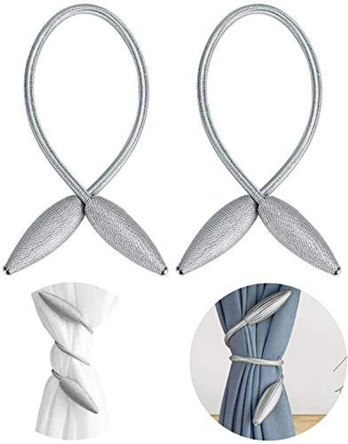 Beautiful Alloy Solid Curtain Holders Tieback Gray Set of 2 Pcs