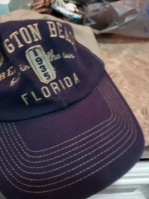 Saint Augustine Beach Florida Mens Strap back Adjustable Baseball Cap Hat