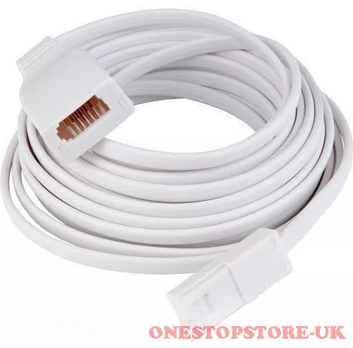 5M 10M BT Landline Telephone Extension Cable Lead Phone Line Fax Modem Broadband