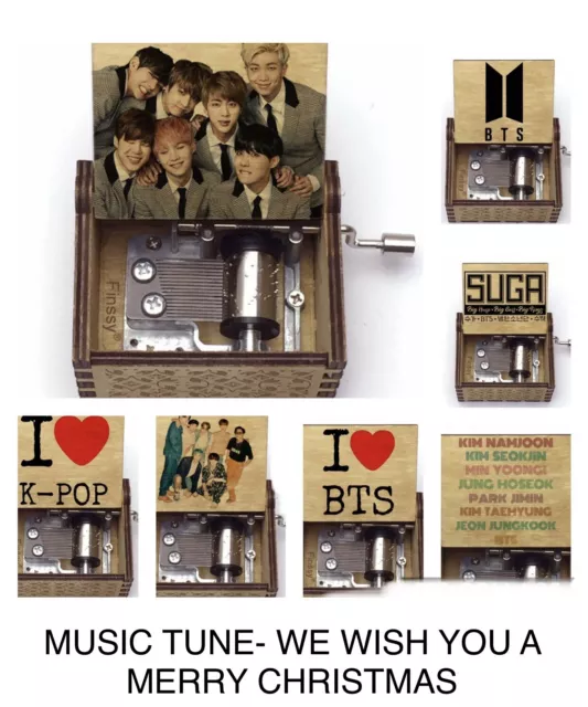 K-Pop  Army Hand Crank Music Box For All Tune-We Wish You A Merry Christmas