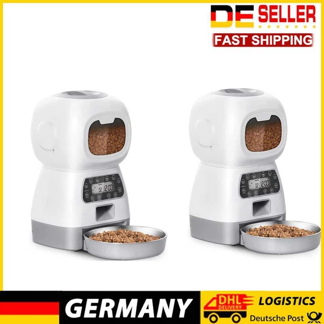 Smart Automatic Pet Feeder Voice Record Timer Dog Food Bowl Cat Food Dispenser