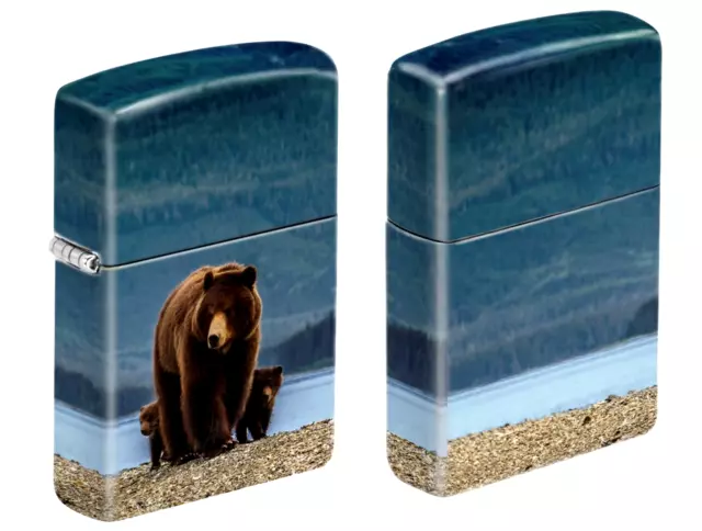 Zippo Mother Bear With Cubs Lighter, 540 Wrap Around Process, 99344, New In Box