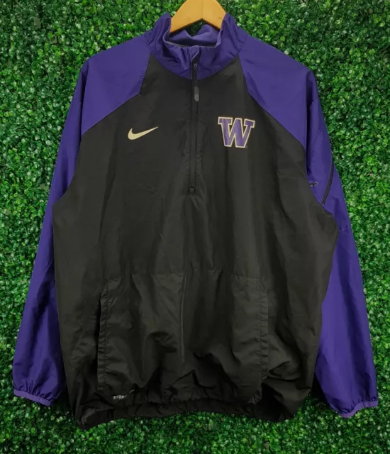 Nike Storm Fit Men Windbreaker Pullover Washington Half Zip Top Size L