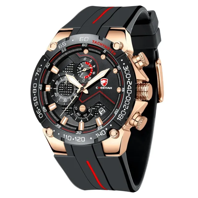 Men's  Top Brand Luxury Fashion Chronograph Sports Waterproof Quartz Wrist Watch