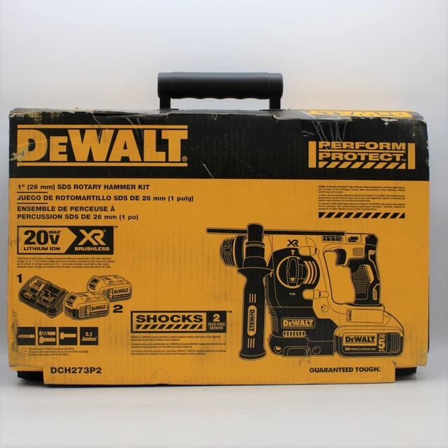 DeWALT 20V MAX Cordless Brushless Rotary Hammer Kit DCH273P2 Inc 2 Batteries