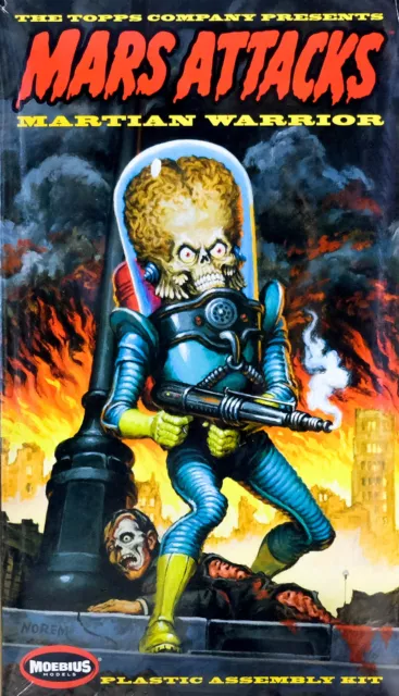 Martian Warrior Mars Attacks! + Base & Victim 1:8 Model Kit Bausatz Moebius 936