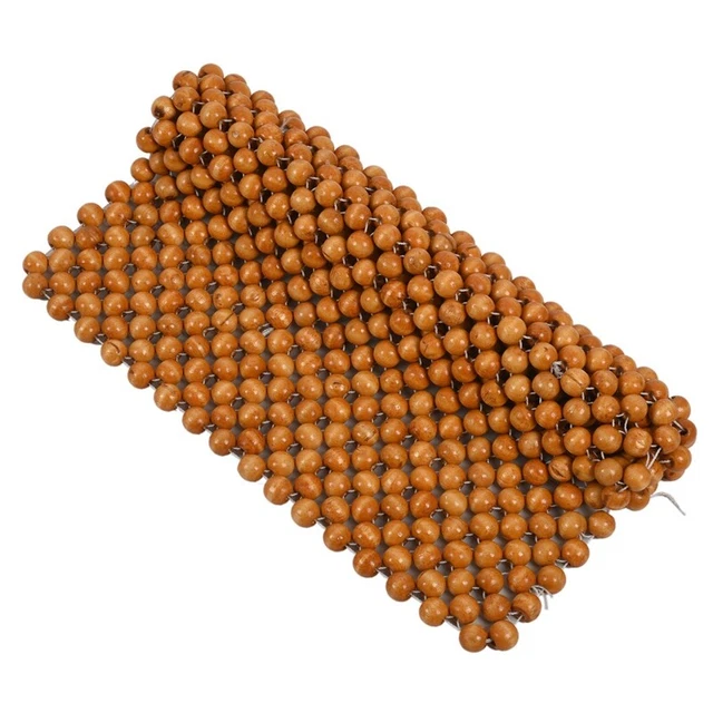 2Xen Beads Chair Art Massage Cushion Car  Cushion Car  Cover Bead Pad Beige T9S8 3