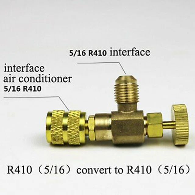 Mikinona Adaptateur Vanne R22/R502 45° Cuivre – Anti-Fuite Pour Climatisation & Réfrigérant