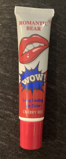 Nuevo oso romántico wow color de labios de larga duración: rojo cereza, 15 g, vencimiento 02/2027