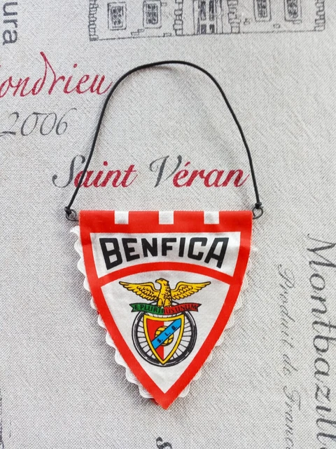 fanion wimpel pennant football ancien AS MONACO PALMARES Années 80 26 x 16 cm