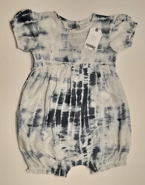 Next Baby Girl Romper Blue Tie-dye Size 18-24 Months BNWT Immaculate Condition