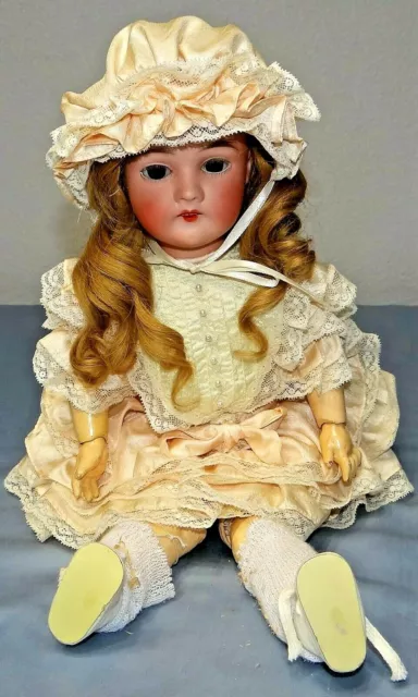 Antique Queen Louise Doll 4 Bisque Head & Composition Body 20" Vtg Germany