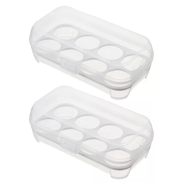 2 piezas caja de almacenamiento para huevos Pp plato de huevos diabólicos caja