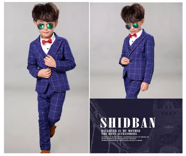 Boys Suits 4 Piece Wedding Suit Prom Page Boy Baby Formal Party 3 Colours 2